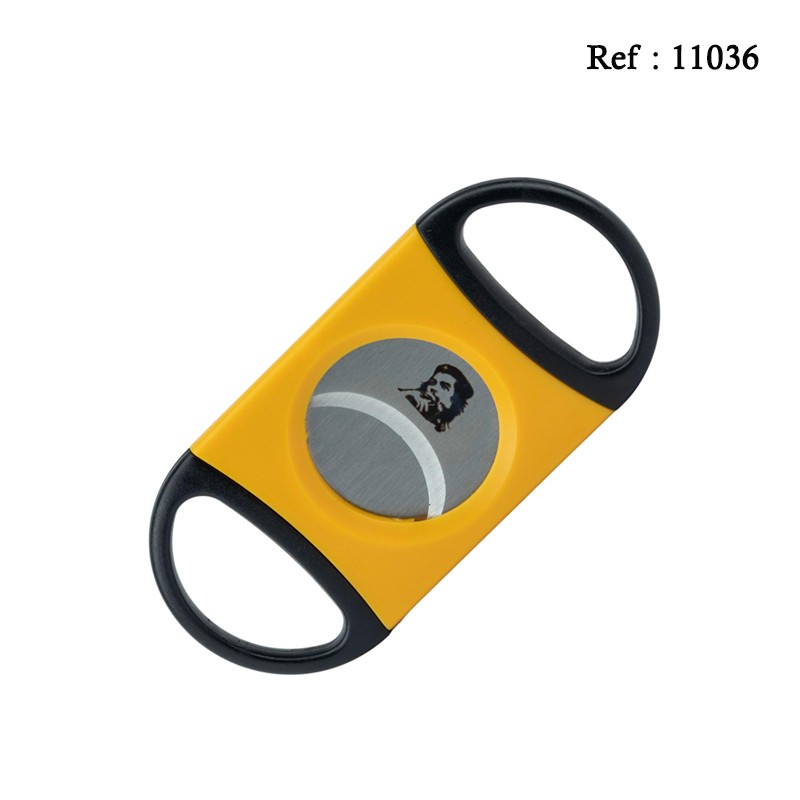 Cigar cutter yellow engraving CHE, 31 mm cut