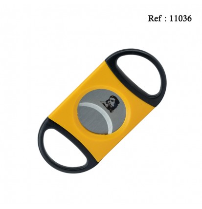 Cigar cutter yellow engraving CHE, 31 mm cut