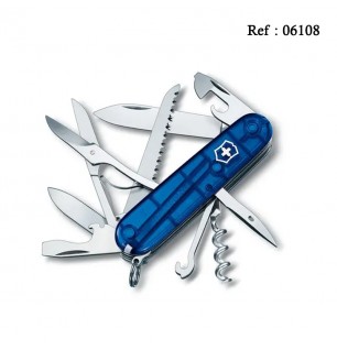 Couteau VICTORINOX Huntsman bleu translucide