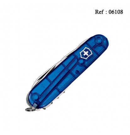 Couteau VICTORINOX Huntsman bleu translucide