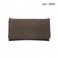 Tobacco leather pouch 2 tone brown/chocolate