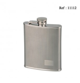 hip flask 60z/180 ml chrome etched