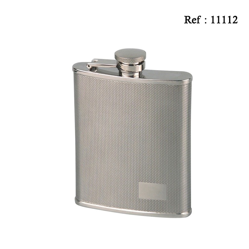 hip flask 60z/180 ml chrome etched