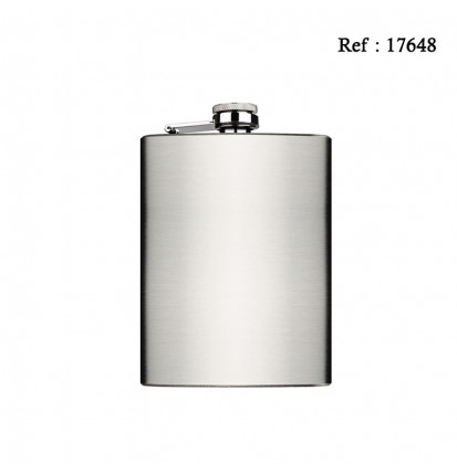 flask 240 ml 80z silver satin 94 x 134 x 20 mm