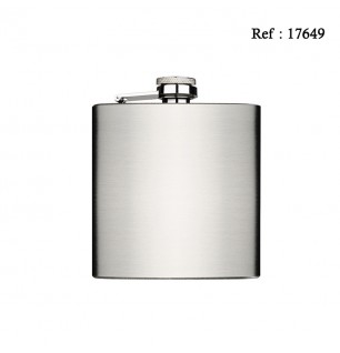 flask 180 ml 60z silver satin 94 x 110 x 20 mm