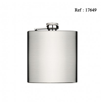 flask 180 ml 60z silver satin 94 x 110 x 20 mm