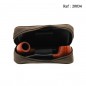 Tobacoo leather pipe pouch brown for 2 pcs