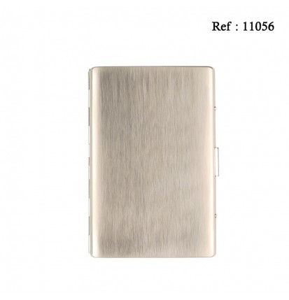 cigarette case metal chrome brushed for 9 cigarettes 100S