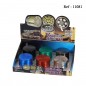 metal grinder, Ø 5 cm, 4 parts, assorted per 6 pcs