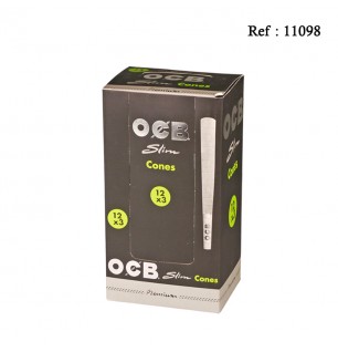 Cones OCB Slim Black Premiumn, pack de 3, display de 12