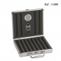 travel humidor Alu for 12 cigars with cigar cutter and humidifier