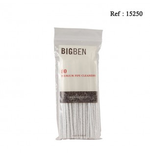 Nettoie pipe BIG BEN Premium, conic coton blanc, sachet de 80