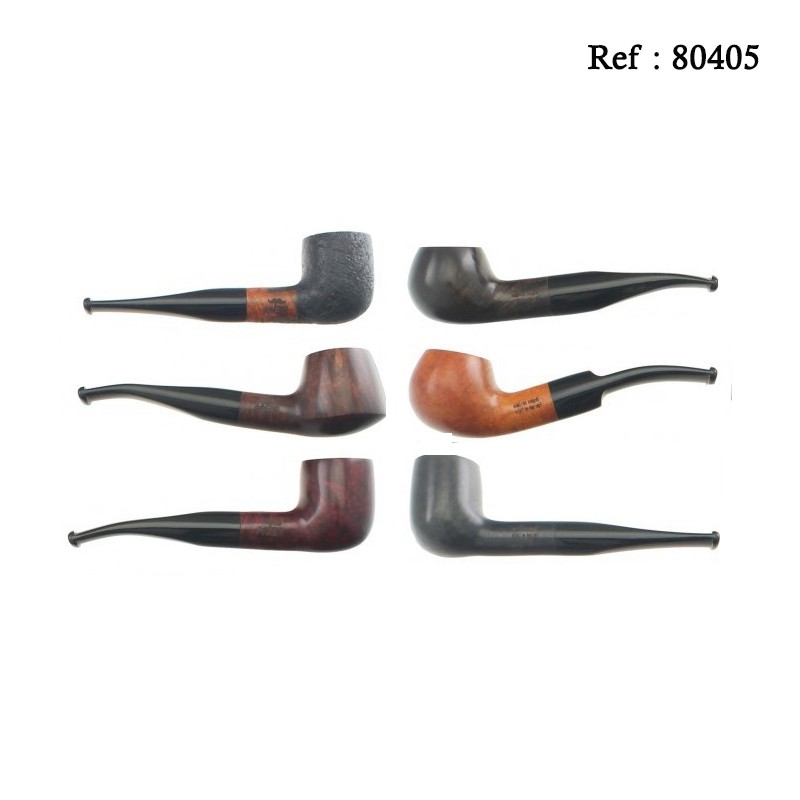 Pipes REVA Eco, filtre métal, tuyau acrylique, Boîte de 6 assorties