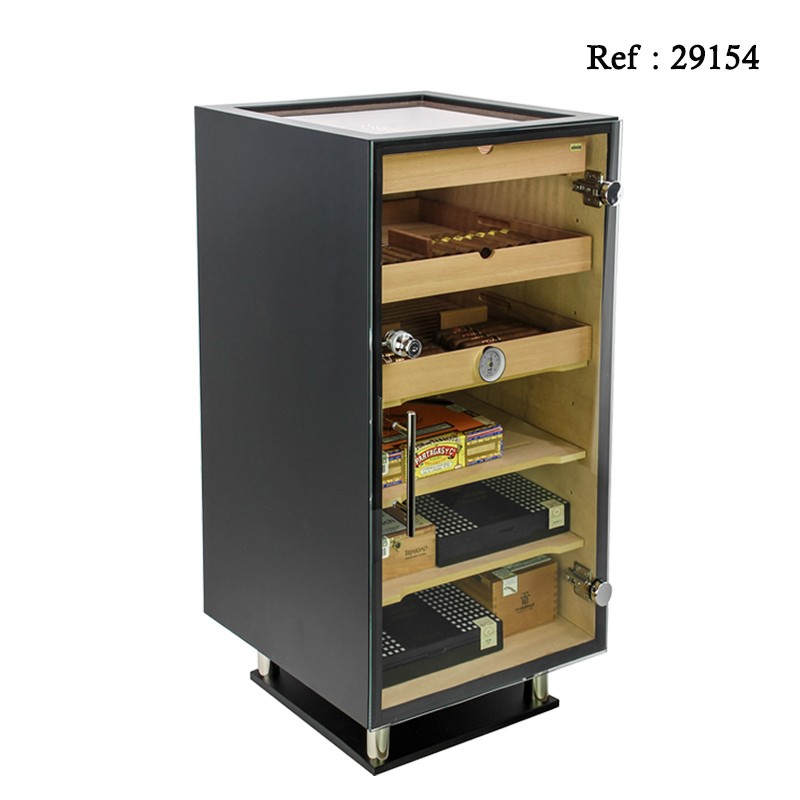 Adorini humidor prato Deluxe black lacquer for 800 cigars