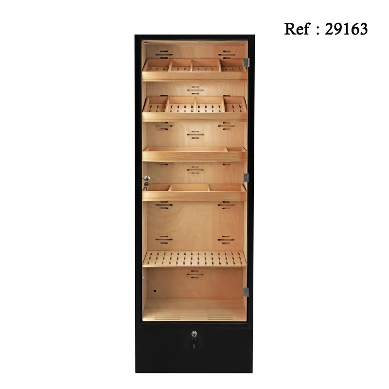 Adorini Cabinet Portofino Black for 3000 cigars