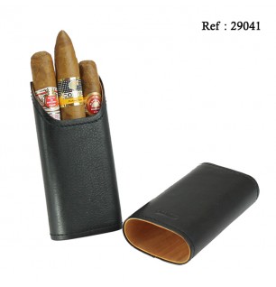 cigar case 3 pcs ADORINI leather black