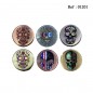 métal grinder skull antique ass, Ø 4 cm, 4 parts assorted per 12 pcs