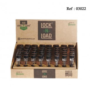 Lock N Load Chillum en verre, 9 mm, display de 48