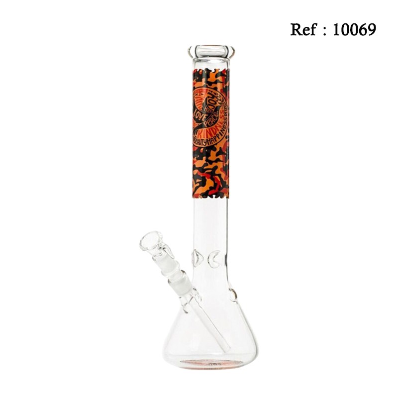 glass bong Tiger Camo 42 cm Ø 50 mm socket 18.8 mm