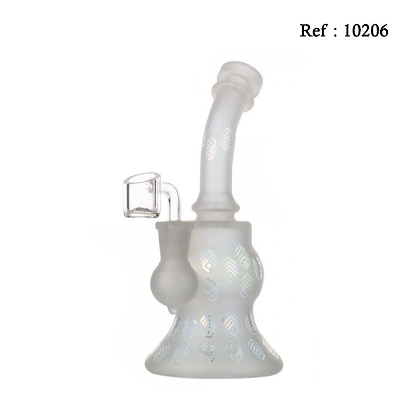 Glass Bong 20 cm Amsterdam White