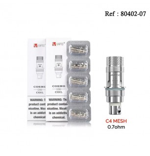 Résistance Cosmo C4 0.7 Ohm Mesh Vaptio - Boite de 5pcs