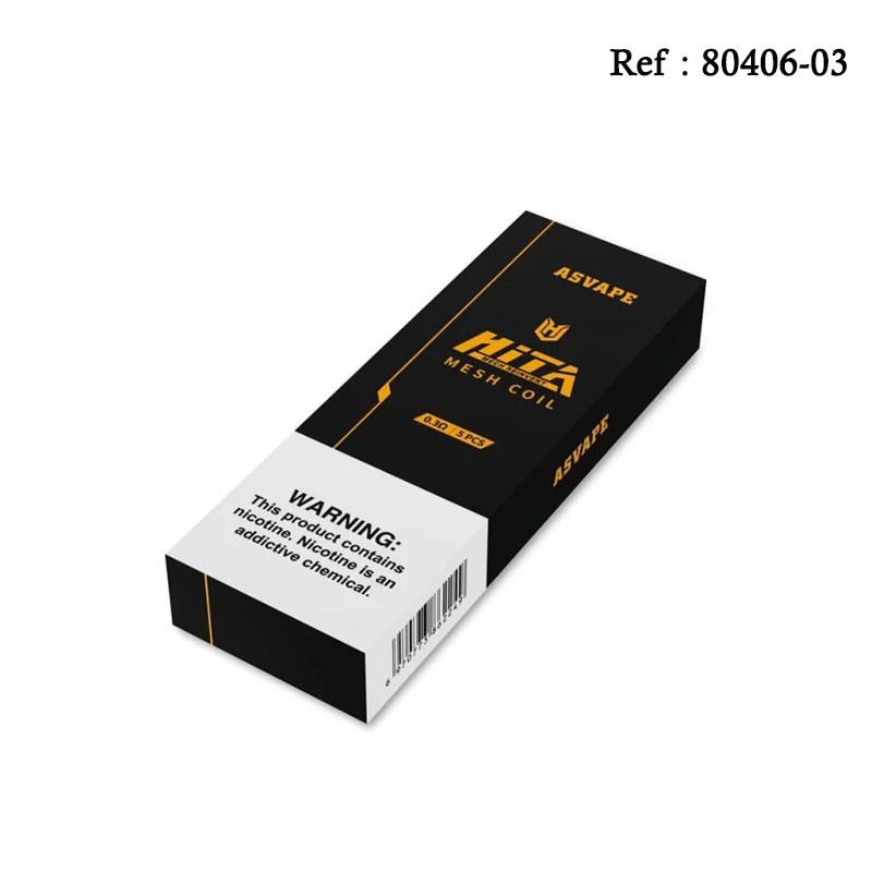 Résistance Hita Ink 0.3 Ohm Asvape - Boite de 5pcs