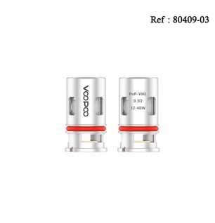 Résistances PnP Mesh 0.3 Ohm VM1 32-40W Voopoo - Boite de 5pcs