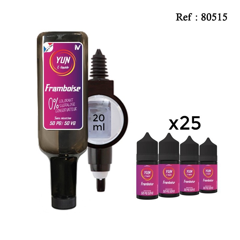 Pack E-liquide YUN Framboise 500mL