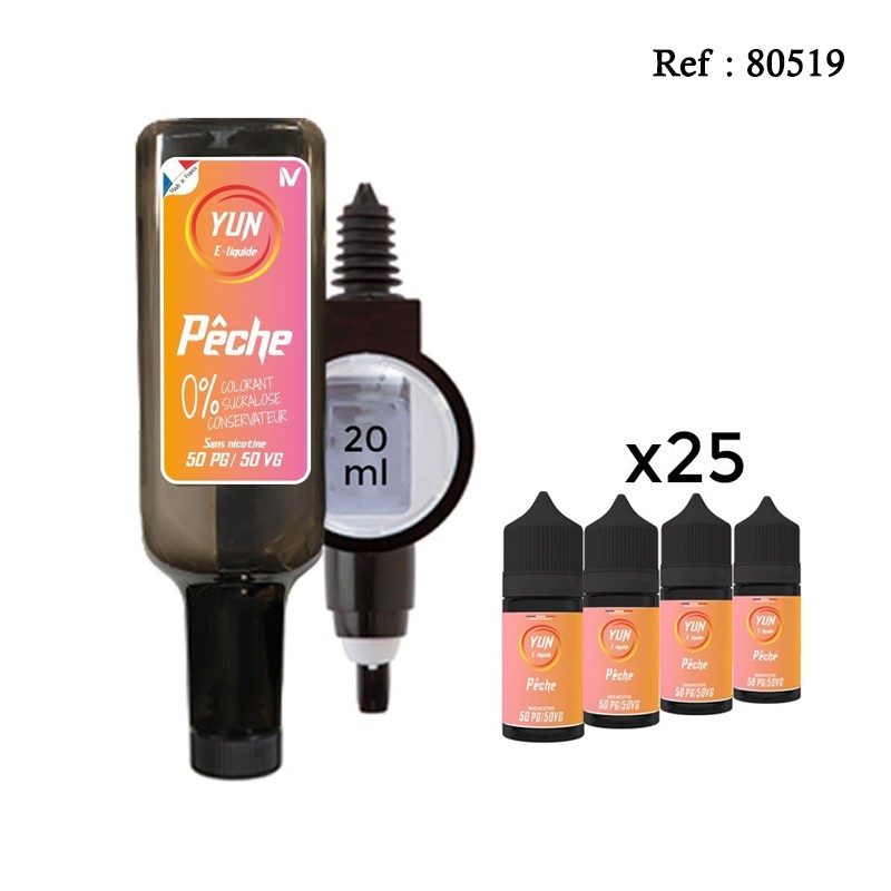 Pack E-liquide YUN Pêche 500mL