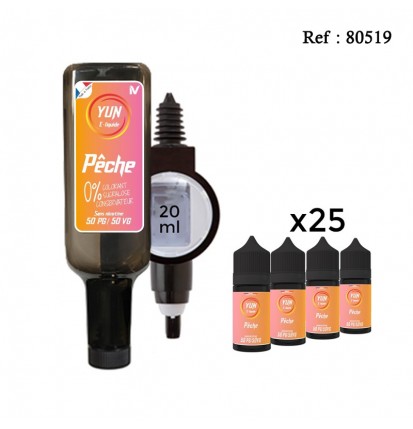 Pack E-liquide YUN Pêche 500mL