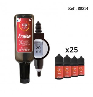 Pack E-liquide YUN Fraise 500mL