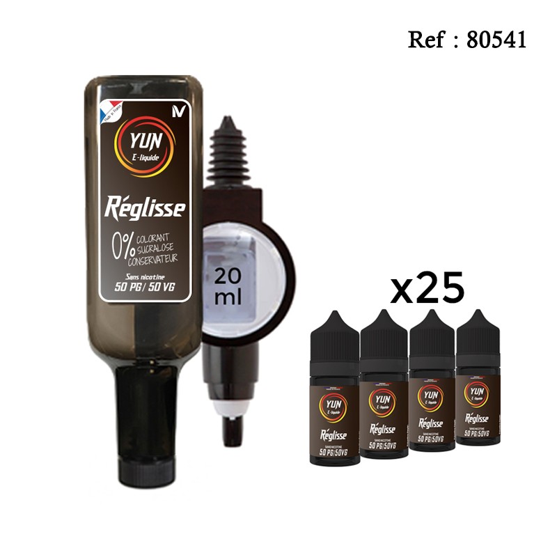 Pack E-liquide YUN Réglisse 500mL