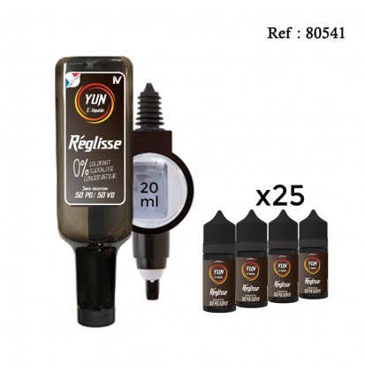 Pack E-liquide YUN Réglisse 500mL