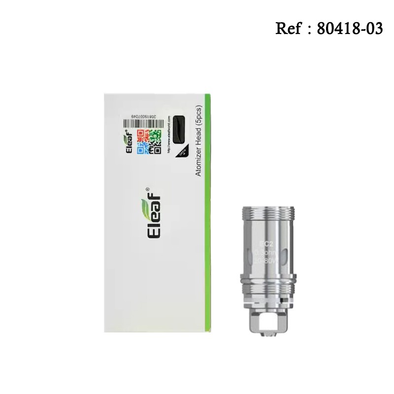 Resistance EC2 0.3Ohm (30-80W) Eleaf - Boite de 5pcs