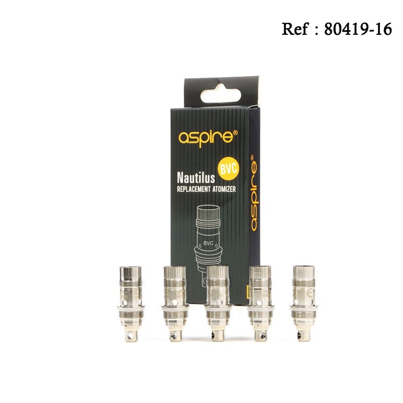 Résistance Nautilus BVC 1.6Ohm Aspire - Boite de 5pcs