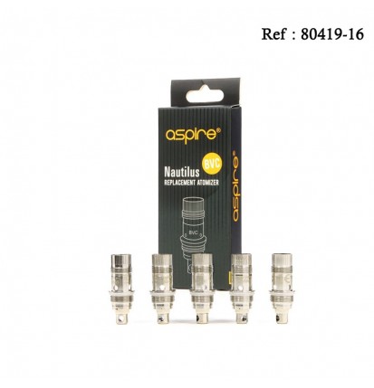 Résistance Nautilus BVC 1.6Ohm Aspire - Boite de 5pcs