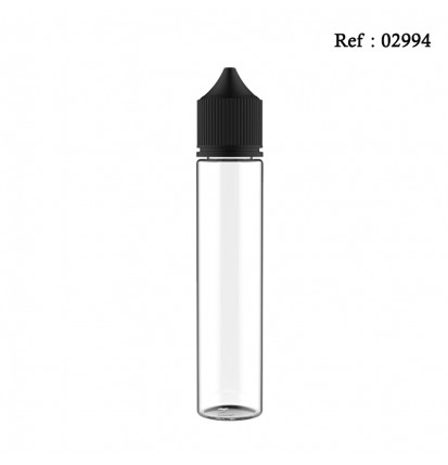 75mL plastic bottle transparent white with secur cap