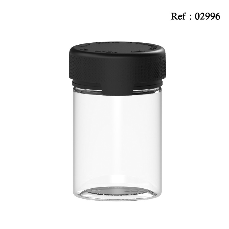 40Z 120 ML plastic bottle transparent white with secur cap