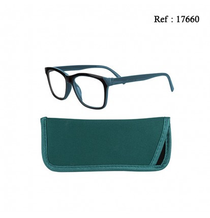 Reading glasses with pouch assorted, display of 30 pcs 