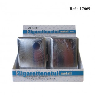 cigarette case métal 100 mm assorted per 6 pcs