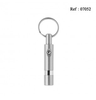 metal cigar piecer silver with key ring