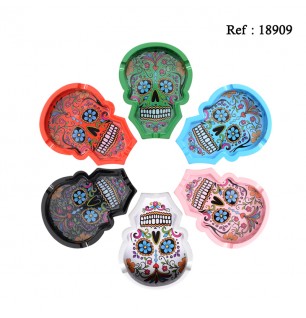 ashtray polyresin La Catrina assorted per 6 pcs