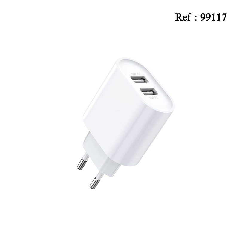 Chargeur secteur 2 ports 2.4A