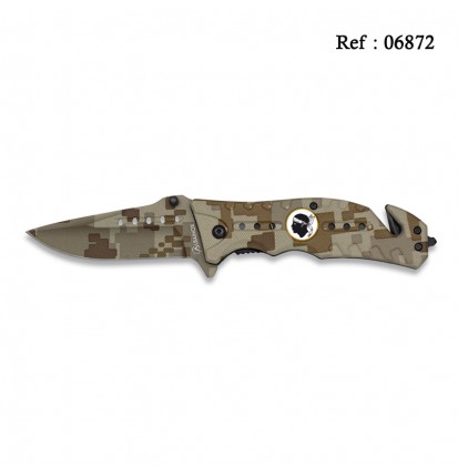 knife FOS CAMO Sable "Corsica" 8 cm with clip