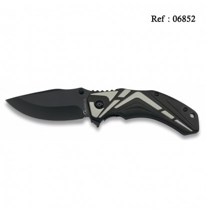 knife Black/Grey 8.5 cm with clip