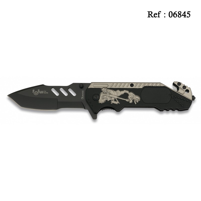 knife FOS Sniper Black/Silver 9 cm