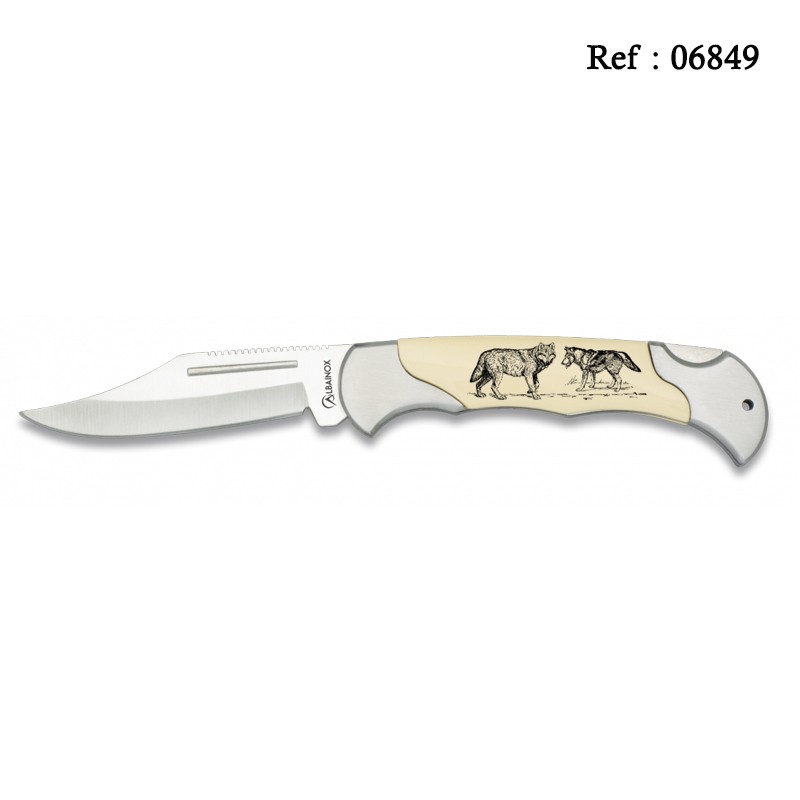 wolf knife ABS White  8 cm