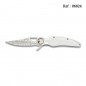 Couteau FOS 8.5 cm Aigle Argent Mat, avec clip