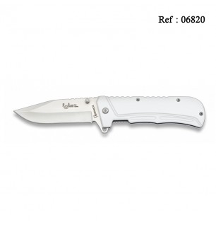 Knife FOS 9.3 cm White lacqued with clip