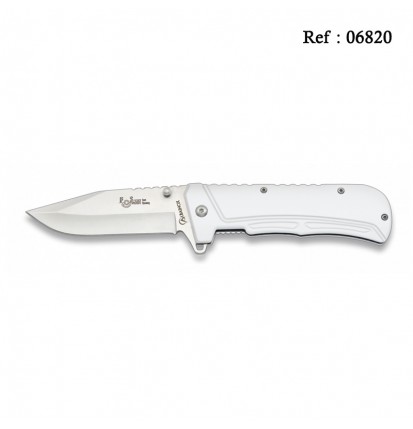 Knife FOS 9.3 cm White lacqued with clip